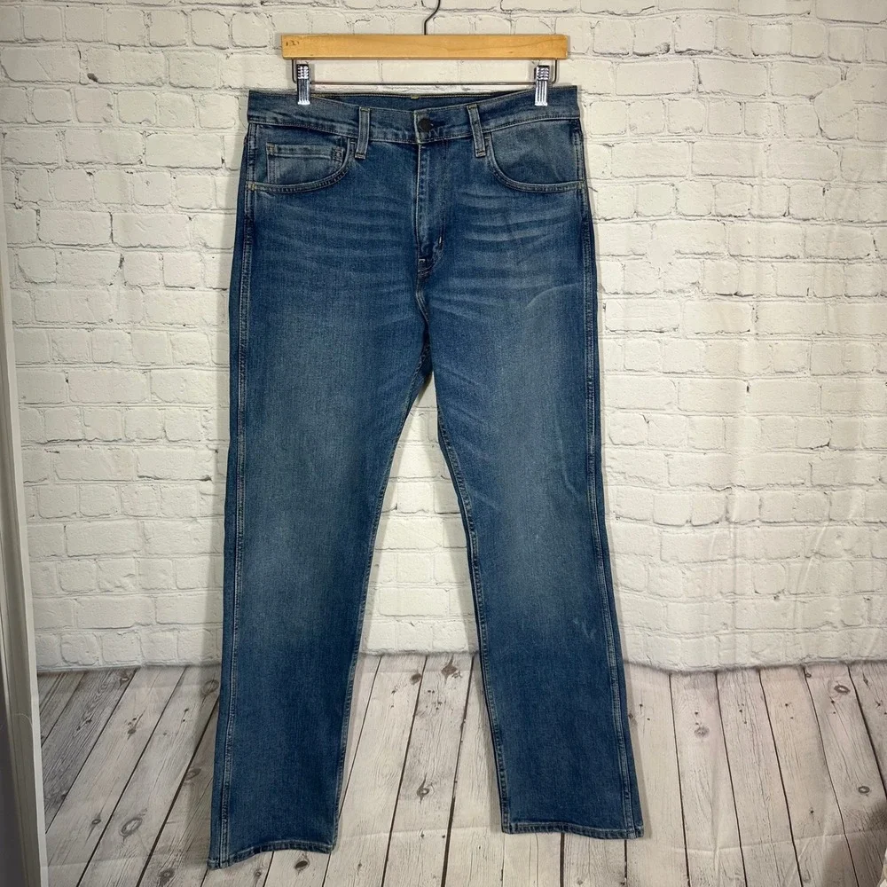 Levis Workwear Fit Mens Jeans 32x32 Medium Wash Blue Straight Leg Denim